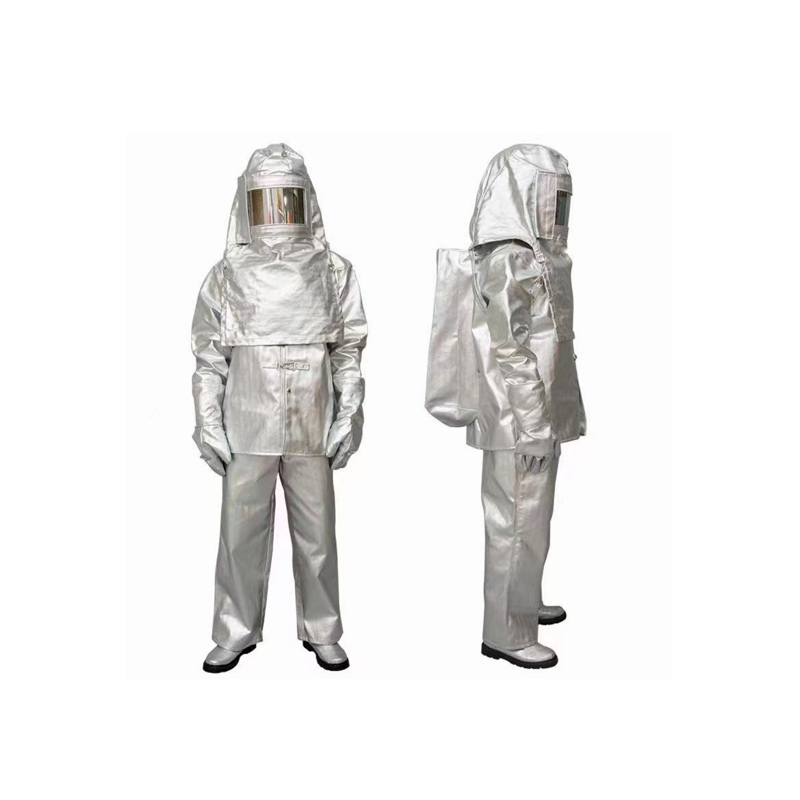 Costum de căldură rezistent la foc la locul de muncă la temperatură înaltă Set dintr-o bucată din folie de aluminiu Costum de abordare la foc cu saci Scba
